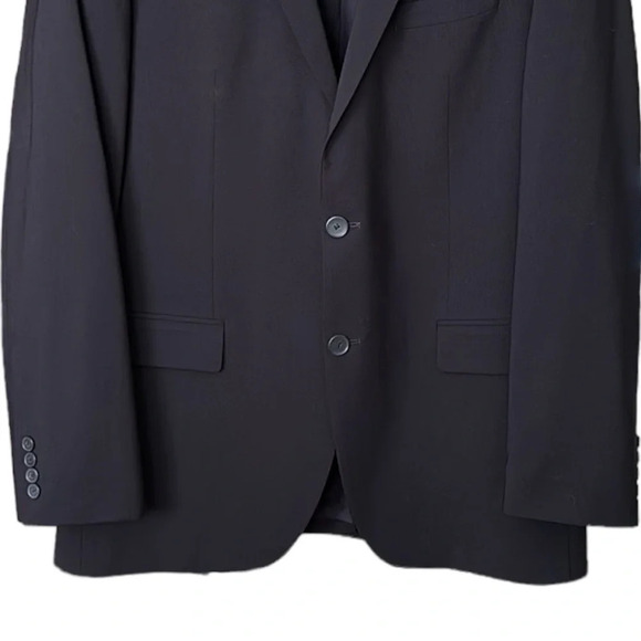 HUGO BOSS Aamon Hago Navy Blue Wool Career Blazer Sport Coat Red Label Size 42L - Picture 4 of 16